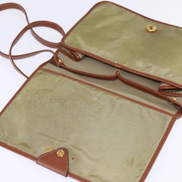 Christian Dior Shoulder Bag Nylon Beige Gold Auth 147658 - Picture 10 of 16